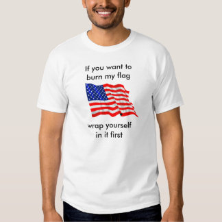 try and burn this flag shirt