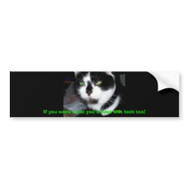 If you were a Cat you"d have this look too! bumper stickers