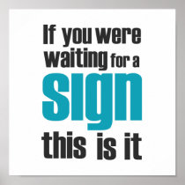 If you were... blue and white poster