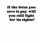 IF YOUR FETUS IS GAY t-shirts