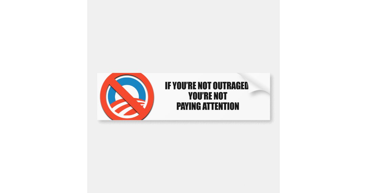 If You’re Not Outraged You’re Not Paying Attention Square Sticker