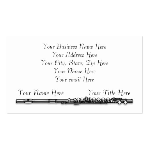If You've Got It - Flaut It Business Cards (front side)
