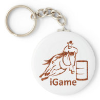 iGame Barrel Racing Horse Keychains