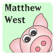 Iggy the Piggy Personalized Stickers
