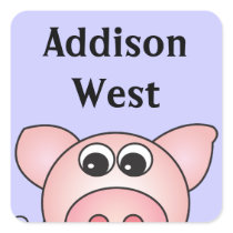Iggy the Piggy Personalized Stickers