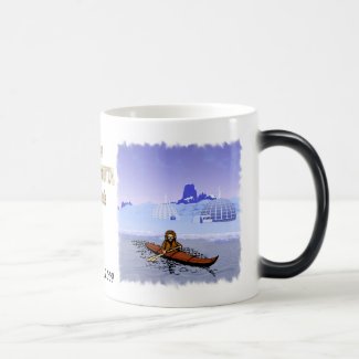 Igloo building competition. mug