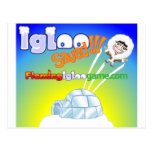 Igloo Saved Flaming Igloo Game Postcards