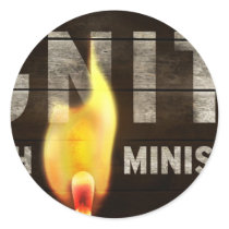 Ignite youth ministries round sticker