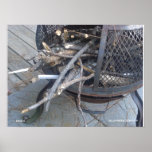 "IGNITION" Wood in Metal Chimnea Maine Photo PRINT