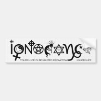 'IGNORANCE' bumper stickers