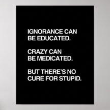 IGNORANCE CAN BE EDUCATED POSTERS