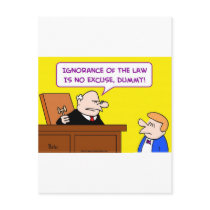 ignorance law no excuse dummy judge postcards