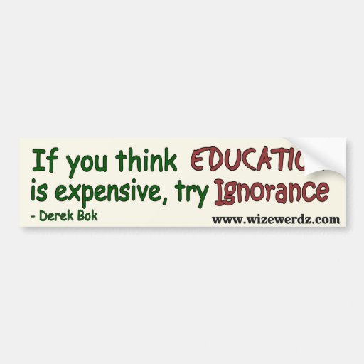 Ignorance sticker - light bumper stickers