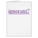 Ignorant cards