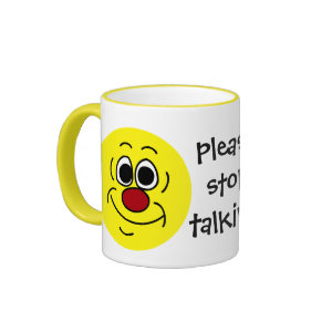 Ignoring Face: Stop talking I stopped listening mug