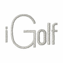 iGolf Double BLK SweattShrt embroidrd slvrlgo embroidered shirts