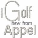 iGolf embroidered Polo blk silvrlogo embroidered shirts