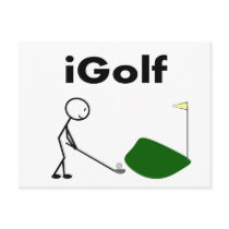 iGOLF stick person postcards by gailg1957 iGOLF stick person postcards