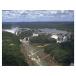 Iguacu Falls from the air, border of Argentina and Full Color Flyer