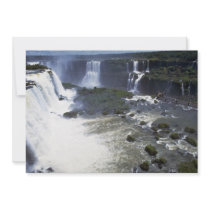 Iguacu Falls from the air, border of Argentina and Custom Invitation