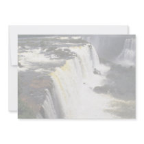 Iguacu Falls from the air, border of Argentina and Personalized Invite