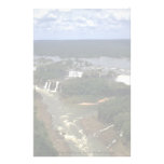 Iguacu Falls from the air, border of Argentina and Stationery Design