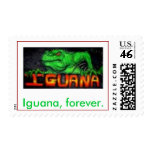 "Iguana, forever." postage stamp