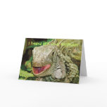 Iguana funny birthday greeting card