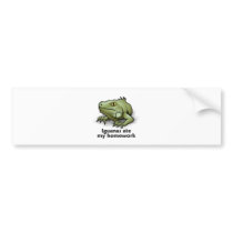 Iguanas ate my Homework Bumper Sticker