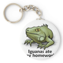 Iguanas ate my Homework Keychain