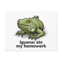 Iguanas ate my Homework Postcards