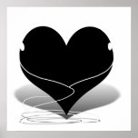 iHeart Silhouette (with Ear Buds) Posters
