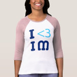 IheartIM 2ptO mn pink raglan Tee Shirts