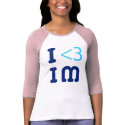 IheartIM 2ptO mn pink raglan t-shirts