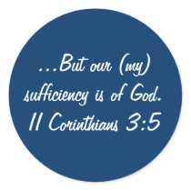 II Corinthians 3:5 Sticker stickers