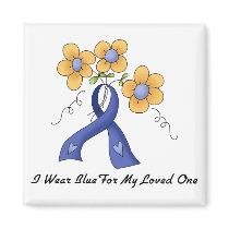 Ii Wear Blue For My Loved One Refrigerator Magnets