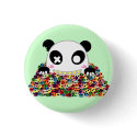 Ijimekko the Panda - Sugar Skulls buttons by sugaroverkill Ijimekko the Panda - Sugar Skulls buttons