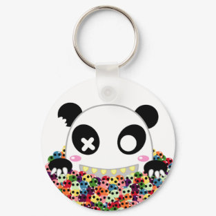 Ijimekko the Panda - Sugar Skulls keychains