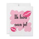 Ik hou van je - Dutch I love you Custom Announcement
