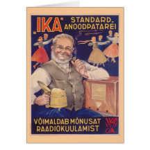 IKA Battery Ad, Greeting Card - Blank