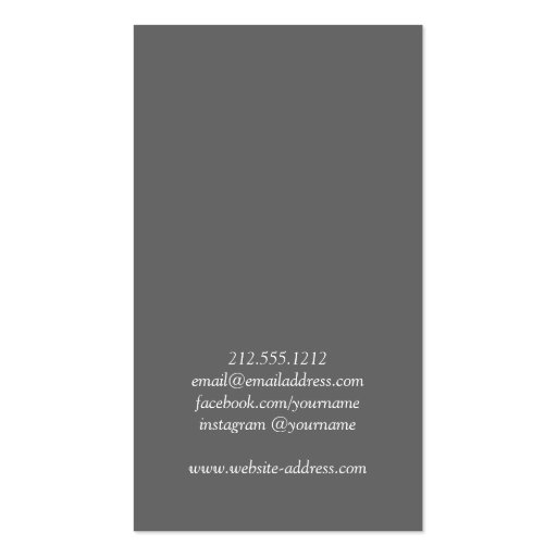 Ikat Pattern in Light Gray for Jewelry Design Business Card (back side)