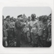 Ike Talking With Airborne On D-Day Mouse Pad