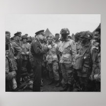 Ike Talking With Airborne On D-Day Print