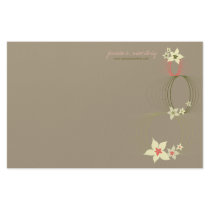 Ikebana Blooms | *01 Taupe Custom Stationery by fatfatin_box Ikebana Blooms | *01 Taupe Custom Stationery