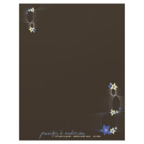 Ikebana Blooms | *02 Blue Custom Letterhead by fatfatin_box Ikebana Blooms | *02 Blue Custom Letterhead