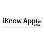 iKnow Apple Bumper Sticker (Simple)