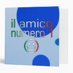 Il Amico Numero 1 in Italian Flag Colors for Boys Vinyl Binders