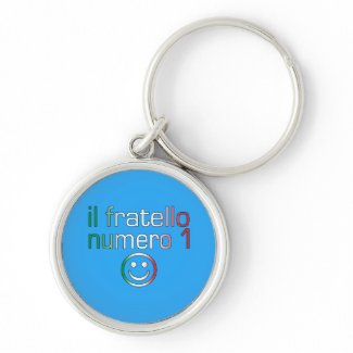 Il Fratello Numero 1 - Number 1 Brother in Italian keychain