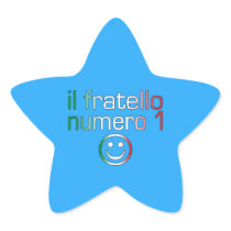 Il Fratello Numero 1 - Number 1 Brother in Italian Star Sticker