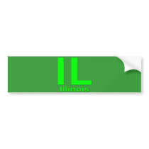 IL Illinois plain green Bumper Sticker